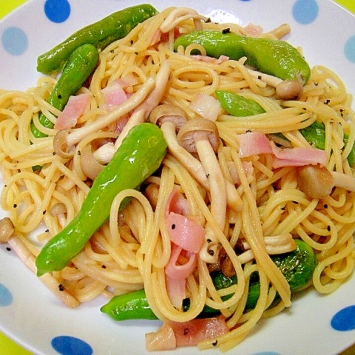 ししとうとベーコンしめじのパスタ レシピ 作り方 By Mint74 楽天レシピ ししとうとベーコンしめじのパスタ レシピ 作り方 By Mint74 楽天レシピ